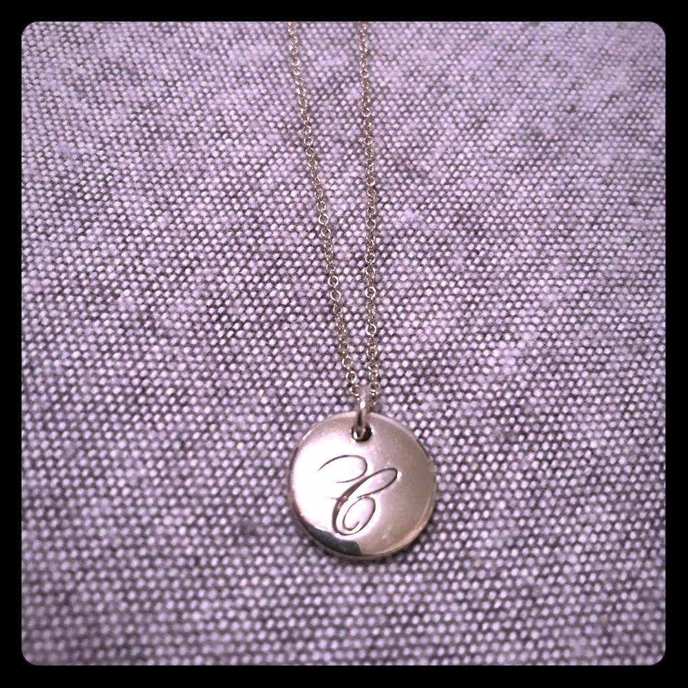 Tiffany and co alphabet C pendant